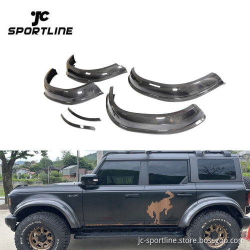 Carbon Fiber Car Wheel Arch Trims for Ford Bronco 2021-2022